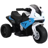 Vaikiškas elektrinis motociklas BMW S1000RR 6V su žibintais, muzika, 2,5 km/h, skirtas 18–36 mėn. vaikams, mėlynas