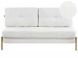 Dvivietė sofa lova EDLAND iš „Boucle“ audinio, balta