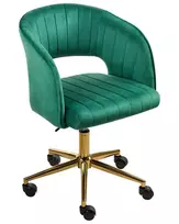 Besisukanti kėdė KATONAH veliūrinė žalia