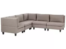 Modulinė 5 vietų sofa UNSTAD Dešininė Ruda
