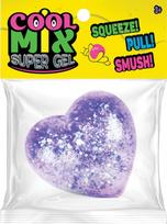 Cool Mix SUPERGEL antistresinis žaislas, blizganti širdelė