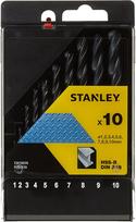 Metalo grąžtų rinkinys Stanley STA56030, metalas, hss-r, cilindrinis, 1 - 10 mm x 13.3 cm