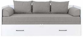 Sofa-lova Tetrix, balta sp./pilka sp., 200.5 x 79 cm x 73 cm