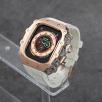 Klasikinis prabangus modifikavimo rinkinys Apple Watch Ultra 2 49mm nerūdijančio plieno korpusas IWatch 9 8 7 6 45mm 44mm krištolinis mygtukas sportinis dirželis 987654SE 44 45mm