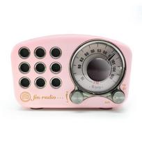 Retro Design Bluetooth Speaker with FM-Radio R919-B Pink rožinė