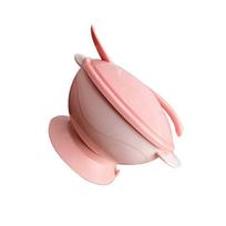 Dish Set Baby Bowl Eating Assist Fine Workmanship No Burrs Smooth Surface Tableware Sucker Base Plate Suction Feeding Bowls rožinė