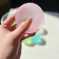 Squishy Blue Maltose Fidget Toy Soft Pink Mochi Sensory Squeeze Toy Coconut Oil Ball Slow-rebound Decompression Toy X-mas Gift