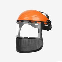 New Garden Grass Trimmer Safety Helmet Hat With Full Face Mesh Protective Mask For Logging Brush Cutter Forestry Protection oranžinė