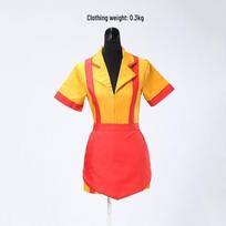 2 Broke Girls Cosplay Fast Food Uniform - Halloween and Role-Playing Costume Small