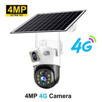 8 MP 4K saulės 4G kamera su 4G SIM kortelės skydeliu lauko belaidžiu PTZ PIR žmogaus aptikimo CCTV IP kameros saugos apsauga V380 4MP Camera