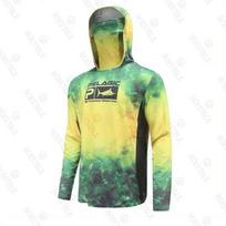 Mens Quick-Dry UV Protection Fishing Hoodie With Face Cover Lightweight Long Sleeve Outdoor Angling Summer Fall XXS
