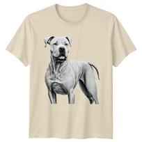 Dogo Argentino Dog Animals Mens TShirt Womens Tee Graphic Top Unisex T-Shirt L beige