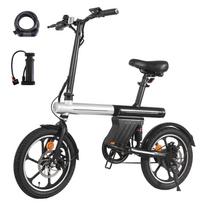 AVDL A11 Suaugusiųjų sulankstomas elektrinis dviratis 250W variklis 36V12.8Ah baterija 16 colių ratai Nešiojamas sulankstomas elektrinis dviratis su pedalų pagalba Miesto kasdienis važiavimas Miesto kelionės balta