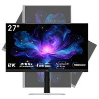 KTC H27T6 27 Inch Fast IPS Gaming Monitor, 2K QHD 2560x1440, 210Hz Overclocked, 1ms GTG, HDR400, 450 cd/m² Brightness,Low Blue Light