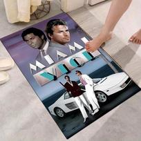 Miami Vice Retro Klasikinis Kino Plakatas Sportinio Automobilio Spaudinys Kilimas Grindims Senovinis Filmo Grindų Kilimas Kino Gerbėjo Svetainės Miegamojo Dekoro Kilimėlis 40x60cm( 15x23in ) gray