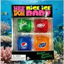 New Needoh Nice Ice Baby Fidget Cube Set 4 Pack Super Solid Squish Sensory Toys Non-Toxic Squeeze Toys For Adhd And Autism Gift