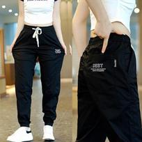 Women Sports Ice Silk Casual Pants Loose Summer Thin Quick Dry Pants Unisex Sportswear Korean Style Jogger Pants M