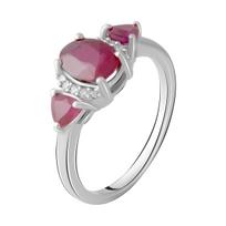 Silver ring with natural ruby 2.732ct (2065326) 3.03 gr. 925 samples 18.5