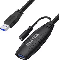 „Unitek“ USB-A – USB-A kabelis, 15 m, juodos spalvos (Y-3003C)