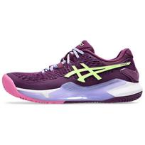 ASICS Gel-Resolution 9 Padel Deep Mauve Lime Green (Womens) Women Sneakers 1042A245-500 36