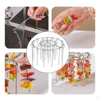 Air Fryer Skewer Rack Roasting Stand with 24 Cooking Easy to Clean
