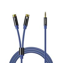 Orico AXRF audio cable mini jack 3.5 mm to 2x RCA female 2 m - blue