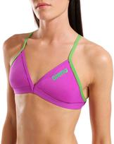 Arena solid tie back top fuchsia/green l - uk36
