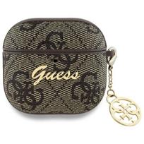 Guess GUA4G4GSMW AirPods 4 dėklas rudas 4G Charm Collection