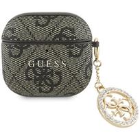 Guess 4G Strass Charm dėklas AirPods 4 - Ruda