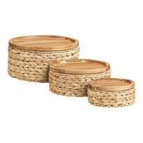 Iš vandens hiacinto krepšiai 3 vnt. ø 30x15 cm Botofte – House Nordic