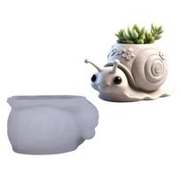 Soft Silicone Snail Planter Mold With Easy Release For Handmade Resin Crafts Decorative Pots And Candle Containers 1