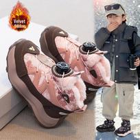 Kids' High-Top Winter Snow Boots with Velcro - Thickened Cotton, Slip-On Design for Boys and Girls 29