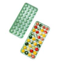 Ice Cube Tray with Lid Round Ice Ball Maker 24/36-Cavity Ice Mold BPA-Free Leakproof Freezer Tray for Whiskey Cocktails 36Grid