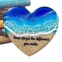 Beach Pocket Heart Sea Themed Heart Stones Home Decor For Graduation Student Teacher Women Kids Collection Meditation Workplace