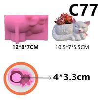 Large Couple rabbit relief succulent plant flowerpot resin silicone mold rabbit relief box concrete mold pen holder gypsum molds