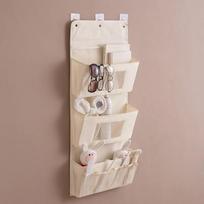 Creative Fabric Makeup Storage Bag Multi-layer Hanging Bag Behind Door Organizer Bag Dormitory Storage Bag Sundries Bag three layers