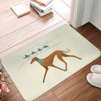 Azawako kurtas Šuo Durų kilimėlis Neslystantis Įėjimo Vonios Virtuvės Durų Grindų kilimėlis Whippet Greitasis šuo Tualeto Kilimas Kilimas 40cmx60cm brown