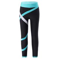 Girls Colorblock Leggings Close Fitting Stretchy Ice Skating Pants Sport Bottoms 5-6 Years