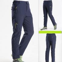 Summer Hiking Pants Men Stretch Waterproof Pants Pockets Trousers Fishing Pants L