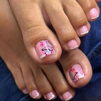 Colorful Butterfly Nail Art: Cute and Natural False Nails for Spring/Summer - Foot Style