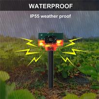 A96I-Solar Infrared Alarm Motion Sensor Detector Outdoor Waterproof Animal Repeller Security Alarm 129Db Dog Barking