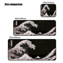 Minimalist Black White Wave Desk Mat  Gaming Mouse Pad for Home  Workstation 30x80x0.2cm
