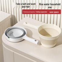Large Folding Plastic Water Scoop for Baby Bath and Water Play Folding Ladle