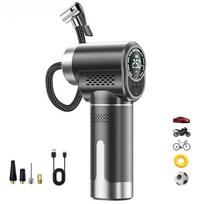 Handheld Air Compressor Wireless Inflatable Pump Portable Air Pump Tire Inflator Digital for Car Motorcycle Bicycle Balls gray