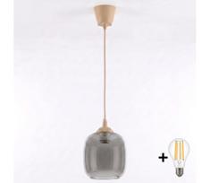 Brilagi - LED pakabinamas šviestuvas ant laido R GLASS 1xE27/60W/230V skersm. 14 cm smėlio/dūmų pilka