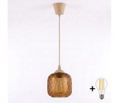Brilagi - LED pakabinamas šviestuvas ant laido R GLASS 1xE27/60W/230V skersmuo 14 cm smėlinė/dūminė ruda