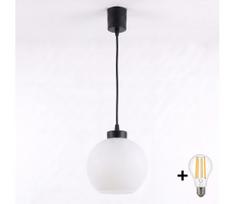 BRILAGI - LED pakabinamas šviestuvas ant laido RETRO GLASS 1xE27/60W/230V skersmuo 15 cm juoda/balta