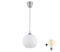 BRILAGI - RETRO GLASS LED pakabinama liustra su laidu 1xE27/60W/230V skersmuo 15 cm sidabrinė/balta