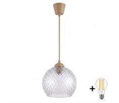 Brilagi - LED pakabinamas šviestuvas ant laido R GLASS 1xE27/60W/230V skersmuo 25 cm smėlio/dūmų pilka