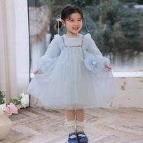 Autumn 2025 Girls' Princess Embroidered Dress with Bag – Fashionable Mesh Puffy Skirt 120 cm